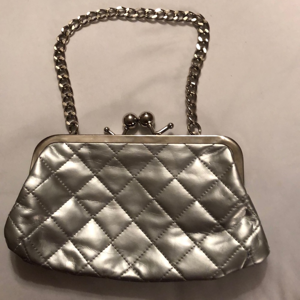 Silver hand bag